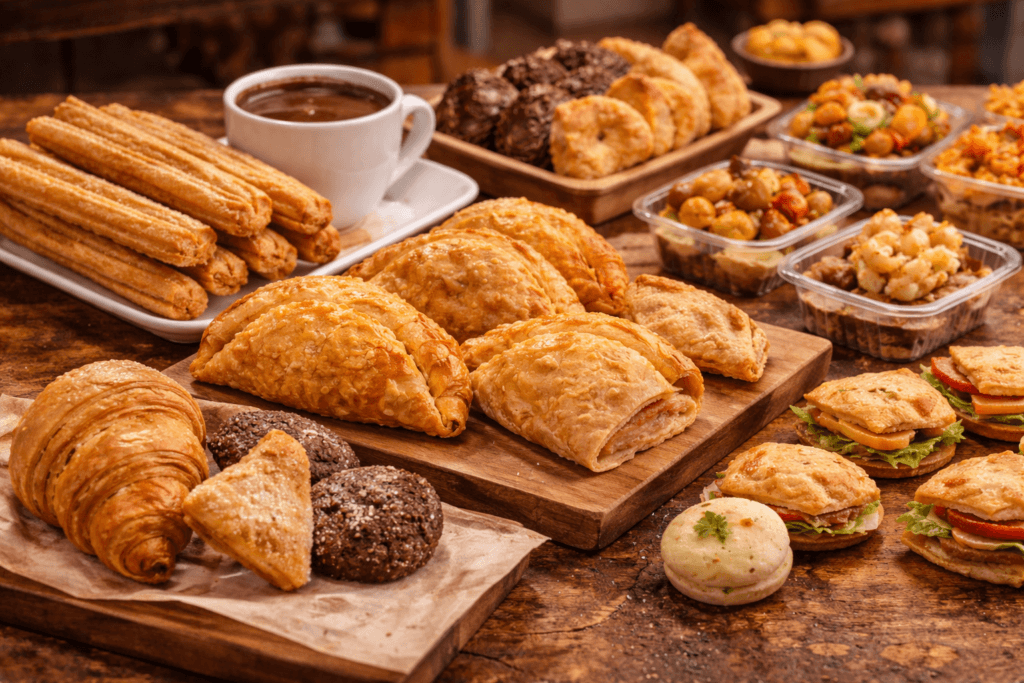 Deliciosas delicias de horno y tapas de panaderia