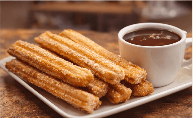 chocolate con churros de Depanaderia